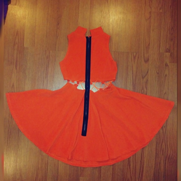 (New)Tangerine A-line Style Dress by Renée London - Picture 2 of 3